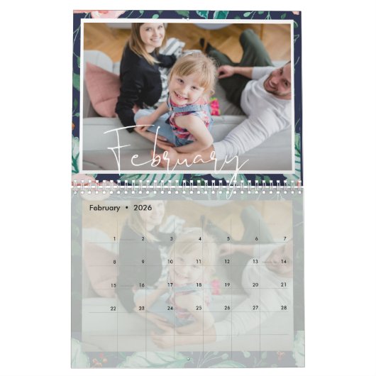 Custom Family Photos Year 20XX Calendar Kalender (Feb 2026)