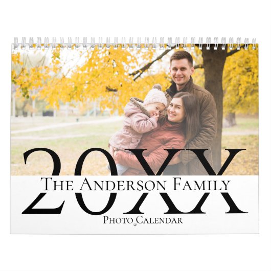 Custom Family Photos Year 20XX Calendar Kalender (Hoes)