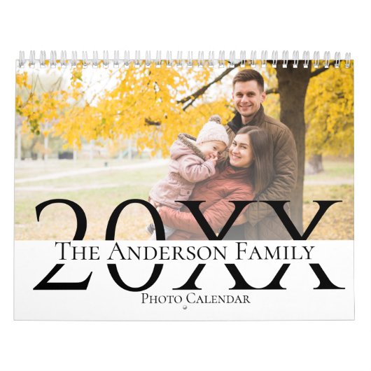 Custom Family Photos Year 20XX Calendar Kalender (Hoes)