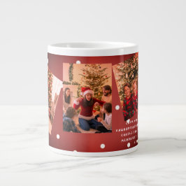 Custom Family Picture Gift for Christmas and Winte Grote Koffiekop