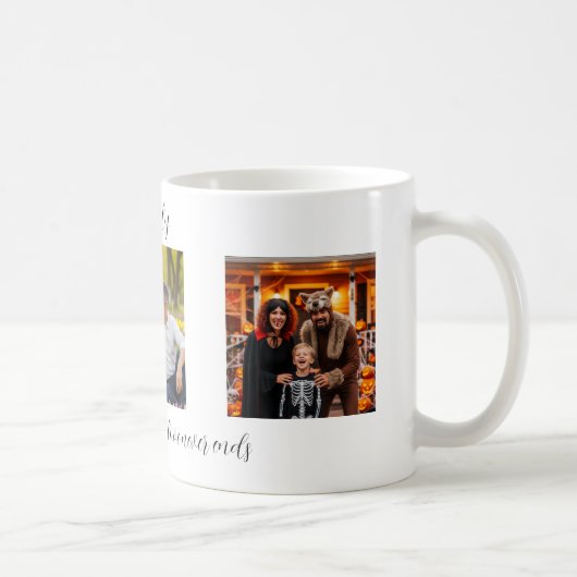 Custom Family Portrait Personalized Message Koffiemok (Rechts)