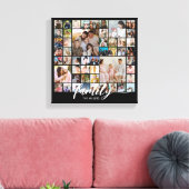 Custom Family Portrait Photo Collage 50 Pictures Canvas Afdruk (Insitu (Woonkamer))