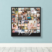 Custom Family Portrait Photo Collage 50 Pictures Canvas Afdruk (Insitu (Houten vloer))