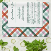 Custom Family Recept Kerstmis Theedoek (Gevouwen)