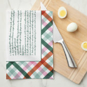 Custom Family Recept Kerstmis Theedoek (Quarter Fold)