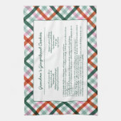 Custom Family Recept Kerstmis Theedoek (Verticaal)