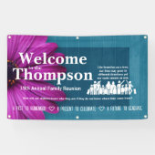 Custom Family Reunion Banner: Floral Vibe Spandoek (Horizontaal)
