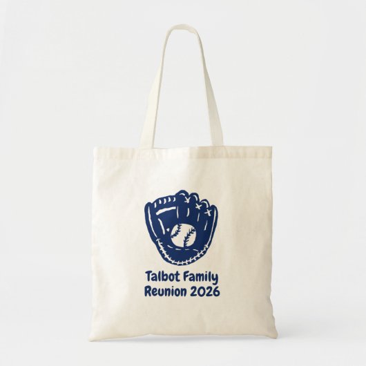 Custom Family Reunion Baseball Jersey Style Tote Bag (Voorkant)