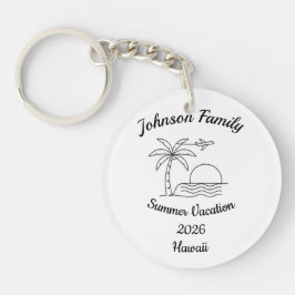 Custom Family Reunion Beach Summer Vacation White Sleutelhanger