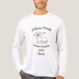 Custom Family Reunion Beach Summer Vacation White Tri-Blend Shirt