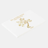 Custom Family Reunion Black Gold Tree Art Gastenboek (Hoek)
