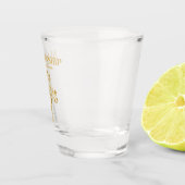 Custom Family Reunion Black Gold Tree Art Shot GL Shot Glas (Rechts)