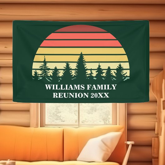 Custom Family Reunion Forest Sunset Green Trees Spandoek