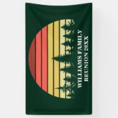 Custom Family Reunion Forest Sunset Green Trees Spandoek (Verticaal)