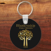 Custom Family Reunion Hands Up Tree Leaf Sleutelha Sleutelhanger (Voorkant)