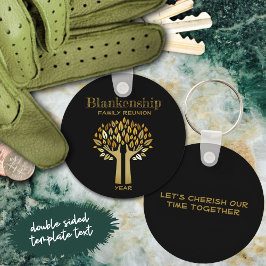 Custom Family Reunion Hands Up Tree Leaf Sleutelha Sleutelhanger