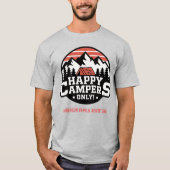 Custom Family Reunion Happy Campers Mountain T-shirt (Voorkant)
