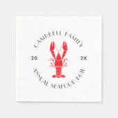 Custom Family Reunion Lobster Boil Summer Servet (Voorkant)