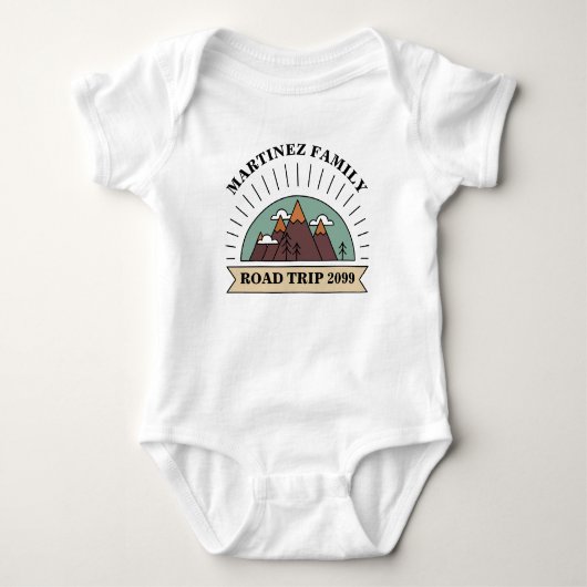 Custom Family Reunion Road Trip Mountain Sun Romper (Voorkant)