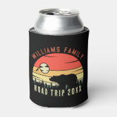Custom Family Reunion Road Trip Mountain Sunset Blikjeskoeler (Blikje Voorkant)