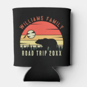 Custom Family Reunion Road Trip Mountain Sunset Blikjeskoeler (Achterkant)