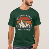Custom Family Reunion Road Trip Mountain Sunset T-shirt (Voorkant)