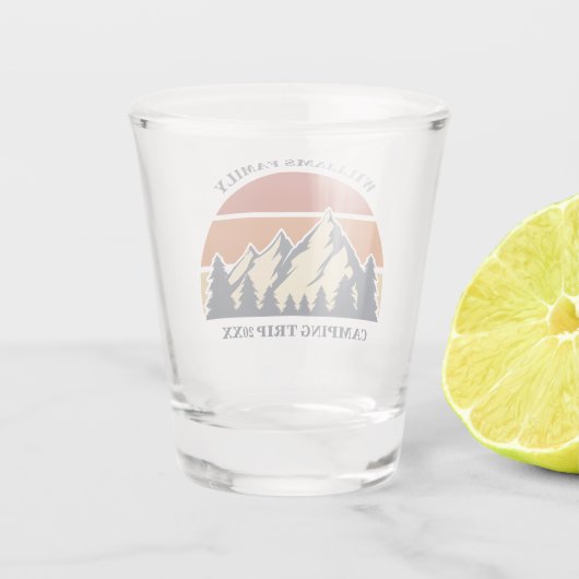 Custom Family Reunion Road Trip Sunset Keepomwille Shot Glas (Achterkant)