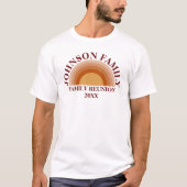 Custom Family Reunion Sun Rainbow T-shirt (Voorkant)