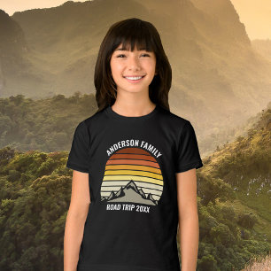 Custom Family Reunion Sunset Road Trip Kinder Tri-Blend Shirt