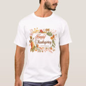 Custom Family Reunion Thanksgiving Herfst Flowers T-shirt (Voorkant)
