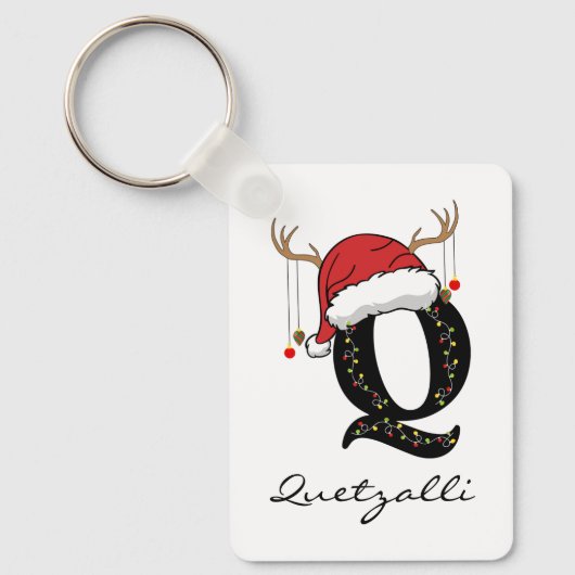 Custom Family Santa Claus Keychain for Mom and Dad (Voorkant)