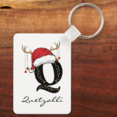 Custom Family Santa Claus Keychain for Mom and Dad (Achterkant)