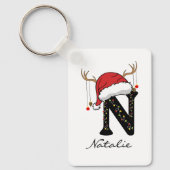 Custom Family Santa Holiday Keychain for Him & Her (Voorkant)