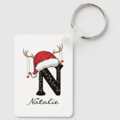 Custom Family Santa Holiday Keychain for Him & Her (Achterkant)