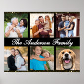 Custom Family Six Photo Collage Poster (Voorkant)