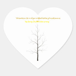 Custom Family Tree: Elegant Minimalist Art Hart Sticker