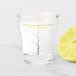 Custom Family Tree: Elegant Minimalist Art Shot Glas