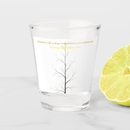 Custom Family Tree: Elegant Minimalist Art Shot Glas (Voorkant)