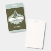 Custom Family Tree Logo Reunion Name Badge (Voor- en achterkant)