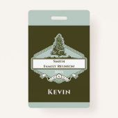 Custom Family Tree Logo Reunion Name Badge (Voorkant)