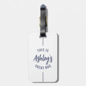 Custom Family Trip Groep Matching Beach Vakantie Bagagelabel (Achterkant verticaal)