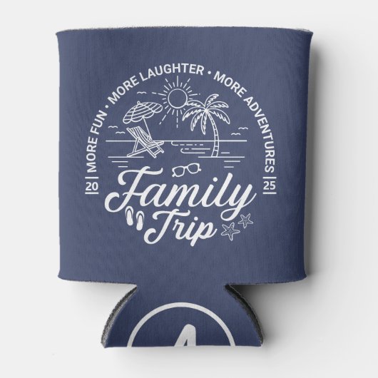 Custom Family Trip Groep Matching Beach Vakantie Blikjeskoeler (Voorkant)