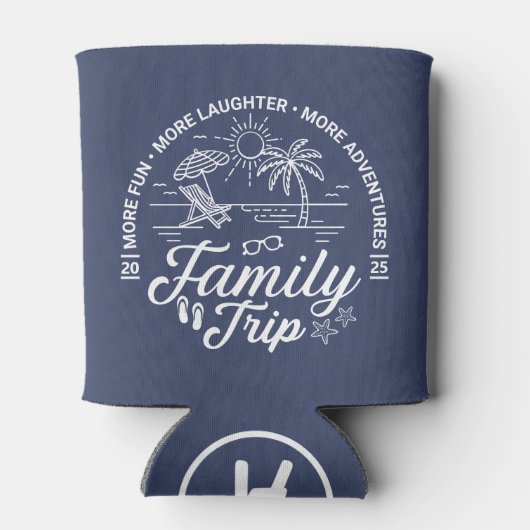 Custom Family Trip Groep Matching Beach Vakantie Blikjeskoeler (Achterkant)