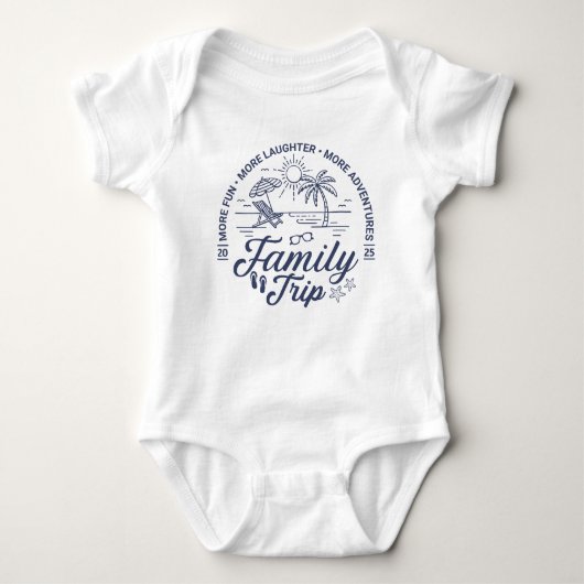Custom Family Trip Groep Matching Beach Vakantie Romper (Voorkant)