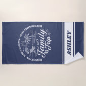 Custom Family Trip Groep Matching Beach Vakantie Strandlaken (Voorkant)