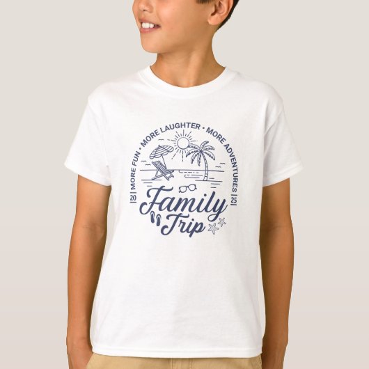 Custom Family Trip Groep Matching Beach Vakantie T-shirt (Voorkant)