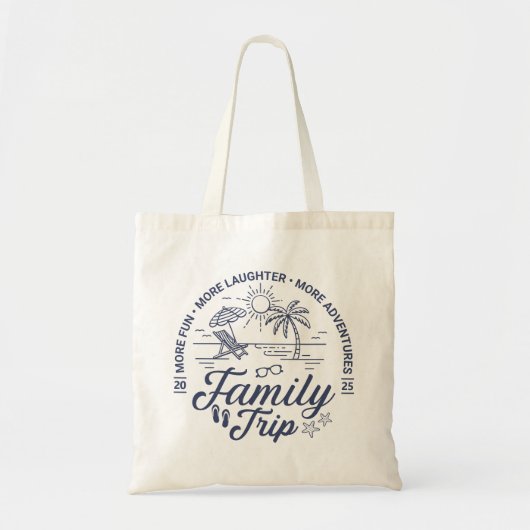 Custom Family Trip Groep Matching Beach Vakantie Tote Bag (Voorkant)