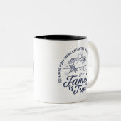 Custom Family Trip Groep Matching Beach Vakantie Tweekleurige Koffiemok (Voorkant rechts)