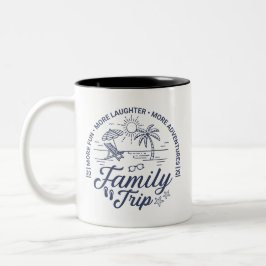 Custom Family Trip Groep Matching Beach Vakantie Tweekleurige Koffiemok