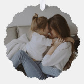 Custom Family Two Photo Christmas Ornament Kaart (Achterkant)